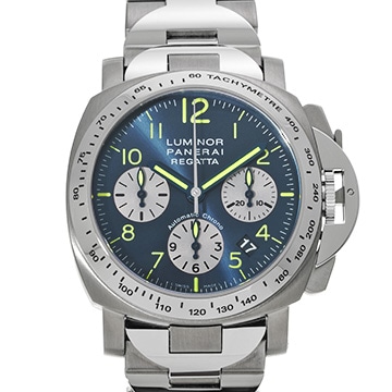 パネライ ルミノール クロノ レガッタ PAM00168 ブルー/シルバー メンズ 時計 【中古】【wristwatch】