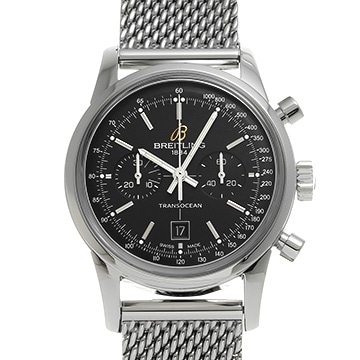 ブライトリング トランスオーシャン クロノグラフ 38 A41310 ブラック メンズ 時計 【中古】【wristwatch】