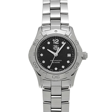 タグ ホイヤー アクアレーサー WAF141C.BA0824 ブラック/ダイヤモンド レディース 時計 【中古】【wristwatch】