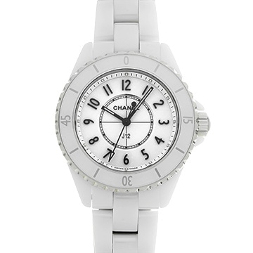 シャネル J12 33MM H5698 ホワイトラッカー レディース 時計 【中古】【wristwatch】
