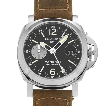 パネライ ルミノール GMT PAM00088 ブラック/シルバー メンズ 時計 【中古】【wristwatch】