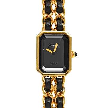 シャネル プルミエール S H0001 ブラック レディース 時計 【中古】【wristwatch】