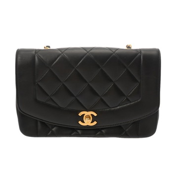 シャネル マトラッセ ダイアナ フラップ チェーンショルダー 23 ブラック A01164 ラムスキン レディース バッグ 【中古】【bag】