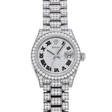 ロレックス レディ デイトジャスト 28 279459RBR パヴェダイヤモンド レディース 時計 【中古】【wristwatch】