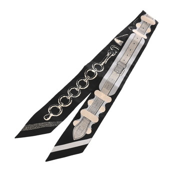 エルメス ツイリー INVENTAIRE POETIQUE D ブラック系マルチカラー シルク100% レディース 【新品】【other】