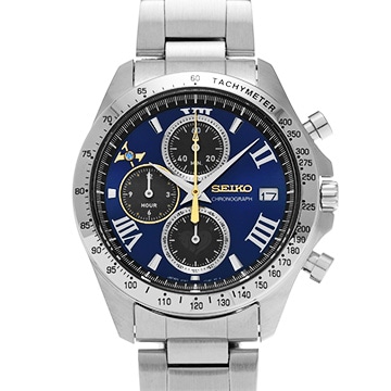 セイコー アイドルマスター シンデレラガールズ 10周年記念 8T67-00T0 ブルー/ブラック メンズ 時計 【中古】【wristwatch】