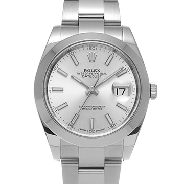 ロレックス デイトジャスト 41 126300 シルバー メンズ 時計 【中古】【wristwatch】