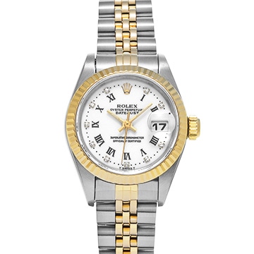 ロレックス デイトジャスト 69173G ホワイト/ダイヤモンド レディース 時計 【中古】【wristwatch】