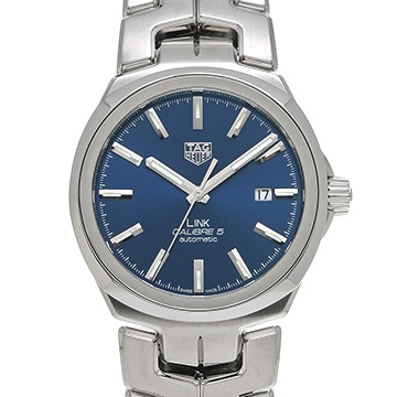 タグ ホイヤー リンク キャリバー5 WBC2112.BA0603 ブルー メンズ 時計 【中古】【wristwatch】