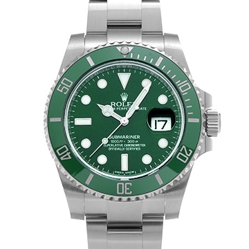 ロレックス サブマリーナ デイト 116610LV グリーン メンズ 時計 【中古】【wristwatch】