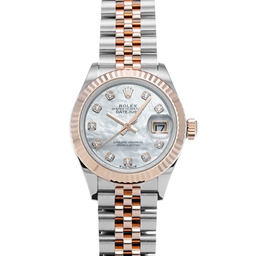 ロレックス レディ デイトジャスト 28 279171NG ホワイトシェル/ダイヤモンド レディース 時計 【中古】【wristwatch】