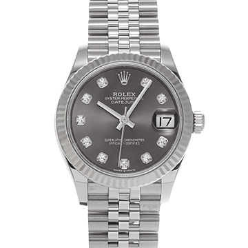 ロレックス デイトジャスト 31 278274G ダークグレー/ダイヤモンド ユニセックス 時計 【中古】【wristwatch】