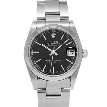 ロレックス デイトジャスト 78240 ブラック ユニセックス 時計 【中古】【wristwatch】