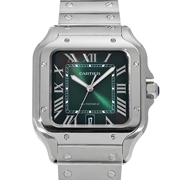 カルティエ サントス ドゥ カルティエ LM WSSA0062 グリーン メンズ 時計 【中古】【wristwatch】