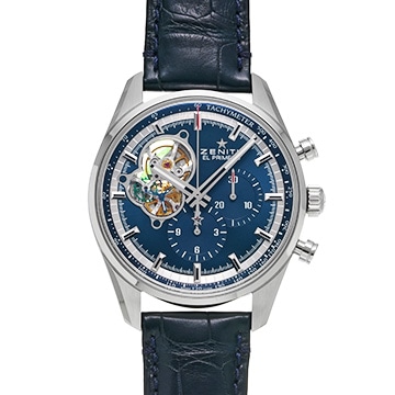 ゼニス クロノマスター エル・プリメロ オープン 03.20416.4061/51.C700 ブルー メンズ 時計 【中古】【wristwatch】