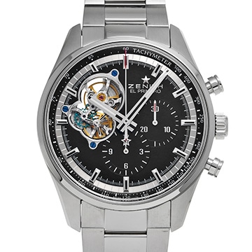 ゼニス クロノマスター エル・プリメロ オープン 03.2040.4061/21.M2040 ブラック メンズ 時計 【中古】【wristwatch】
