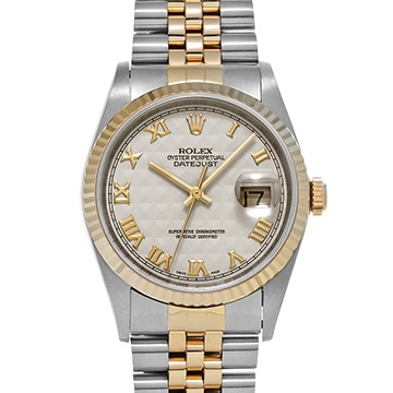 ロレックス デイトジャスト 16233 アイボリーピラミッド メンズ 時計 【中古】【wristwatch】