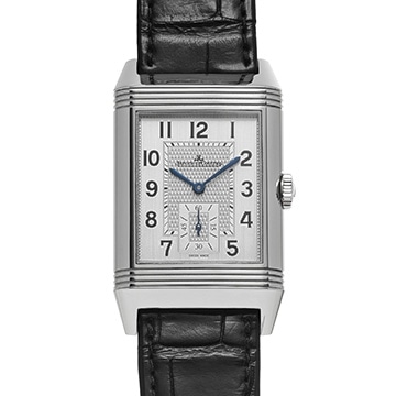 ジャガー ルクルト レベルソ クラシック ラージ デュオ スモールセコンド Q3848420 シルバーグレー/ブラック メンズ 時計 【中古】【wristwatch】