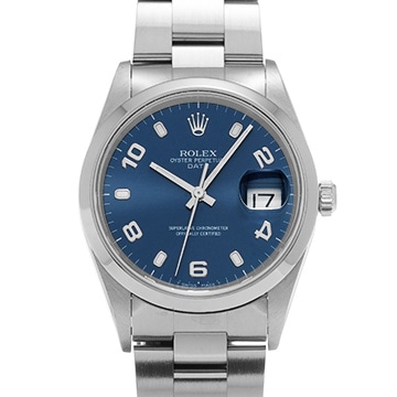 ロレックス オイスターパーペチュアル デイト 15200 ブルー メンズ 時計 【中古】【wristwatch】