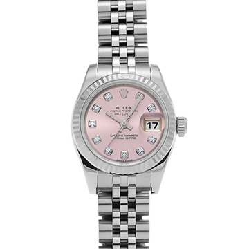 ロレックス デイトジャスト 179174G ピンク レディース 時計 【中古】【wristwatch】