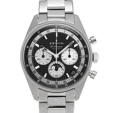 ゼニス クロノマスター オリジナル トリプルカレンダー ホディンキー 03.3401.3610/21.M3200 ブラック/メテオライト メンズ 時計 【中古】【wristwatch】