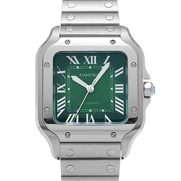 カルティエ サントス ドゥ カルティエ MM WSSA0061 グリーン・グラデーション メンズ 時計 【中古】【wristwatch】