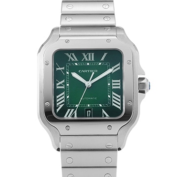 カルティエ サントス ドゥ カルティエ LM WSSA0062 グリーン メンズ 時計 【中古】【wristwatch】