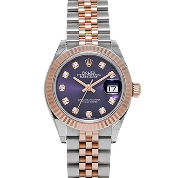 ロレックス レディ デイトジャスト 279171G オーベルジーヌ/ダイヤモンド レディース 時計 【中古】【wristwatch】