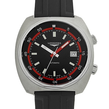 ロンジン ヘリテージ ダイバー L2.795.4.52.0 ブラック メンズ 時計 【中古】【wristwatch】