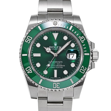ロレックス サブマリーナ デイト 116610LV グリーン メンズ 時計 【中古】【wristwatch】