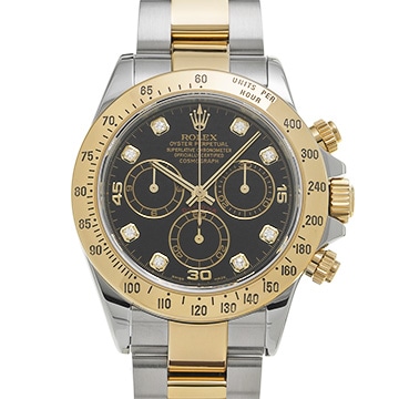 ロレックス コスモグラフ デイトナ 116523G ブラック/ダイヤモンド メンズ 時計 【中古】【wristwatch】