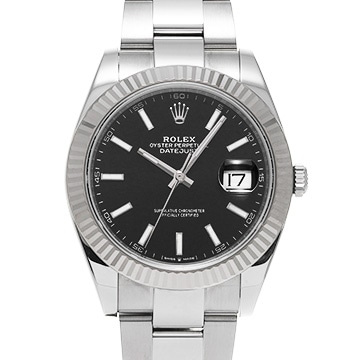 ロレックス デイトジャスト 41 126334 ブライトブラック メンズ 時計 【中古】【wristwatch】