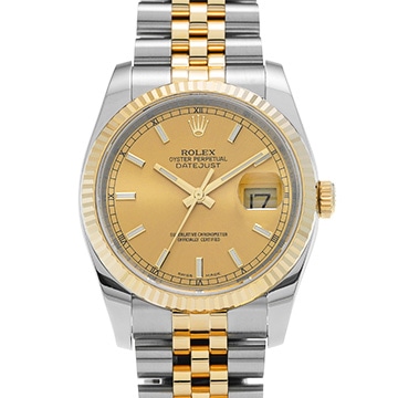 ロレックス デイトジャスト 116233 シャンパン メンズ 時計 【中古】【wristwatch】
