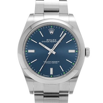 ロレックス オイスターパーペチュアル 39 114300 ブルー メンズ 時計 【中古】【wristwatch】