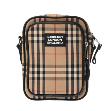 バーバリー バーバリーチェック ベージュ/ブラック 802381 ナイロン ユニセックス バッグ 【中古】【bag】