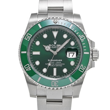 ロレックス サブマリーナ デイト 116610LV グリーン メンズ 時計 【中古】【wristwatch】