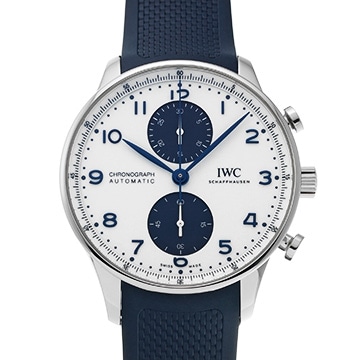 IWC ポルトギーゼ クロノグラフ IW371620 ホワイト/ブルー メンズ 時計 【中古】【wristwatch】