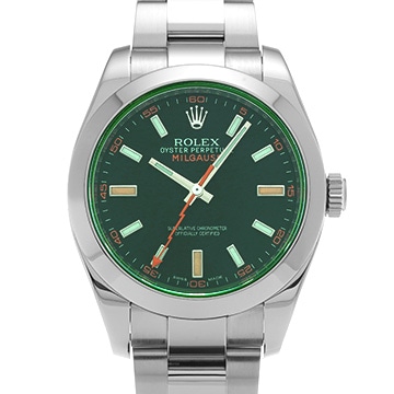 ロレックス ミルガウス 116400GV インテンスブラック メンズ 時計 【中古】【wristwatch】