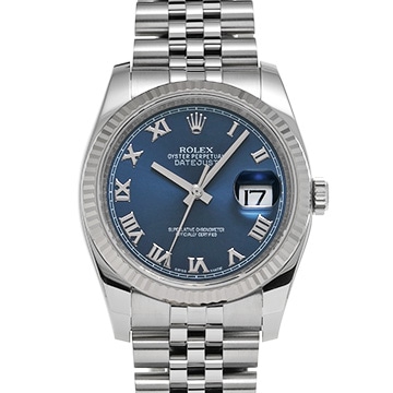 ロレックス デイトジャスト 116234 ブルー メンズ 時計 【中古】【wristwatch】