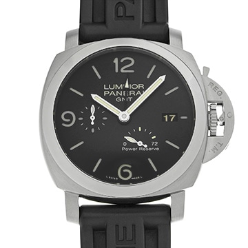 パネライ ルミノール 1950 3デイズ GMT パワーリザーブ オートマティック アッチャイオ PAM00321 ブラック メンズ 時計 【中古】【wristwatch】
