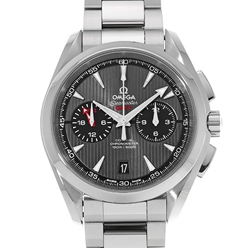 オメガ シーマスター アクアテラ コーアクシャル GMT クロノグラフ 231.10.43.52.06.001 グレー/ブラック メンズ 時計 【中古】【wristwatch】