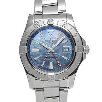 ブライトリング アベンジャーII GMT ブルーマザーオブパール 日本限定 A3239011/C930 ブルーシェル メンズ 時計 【中古】【wristwatch】
