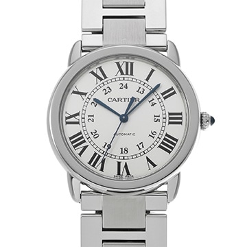 カルティエ ロンドソロ ドゥ カルティエ 36mm WSRN0012 シルバー メンズ 時計 【中古】【wristwatch】