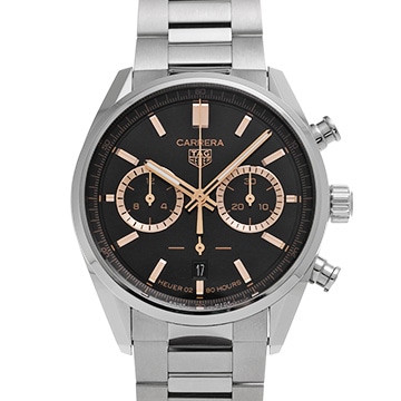 タグ ホイヤー カレラ キャリバーホイヤー02 クロノグラフ ジャパンリミテッドエディション CBN2019.BA0642 ブラック メンズ 時計 【中古】【wristwatch】