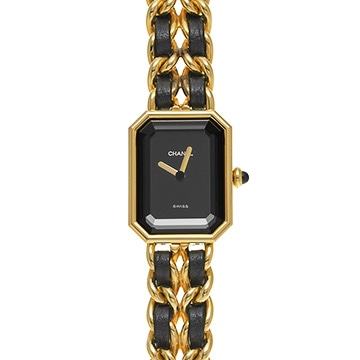シャネル プルミエール M H0001 ブラック レディース 時計 【中古】【wristwatch】