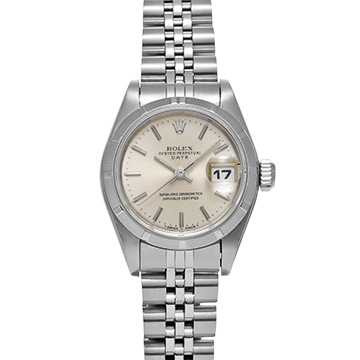 ロレックス オイスターパーペチュアル デイト 69160 シルバー レディース 時計 【中古】【wristwatch】
