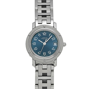 エルメス クリッパー CL4.210.630/3758 ブルー レディース 時計 【中古】【wristwatch】