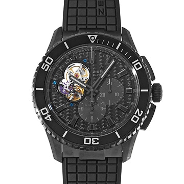 ゼニス エル・プリメロ ストラトス ストラトス スピンドリフト 75.2060.4061/21.R573 ブラック メンズ 時計 【中古】【wristwatch】