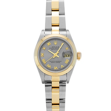ロレックス デイトジャスト 79163 グレー レディース 時計 【中古】【wristwatch】