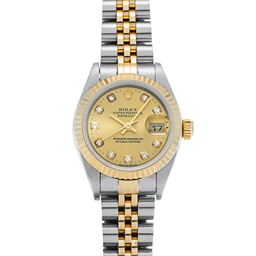 ロレックス デイトジャスト 79173G シャンパン/ダイヤモンド レディース 時計 【中古】【wristwatch】